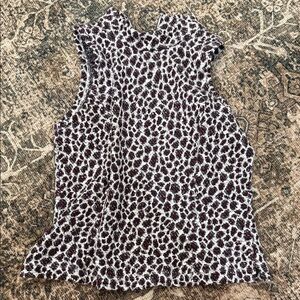 Sleeveless Leopard Print Blouse
